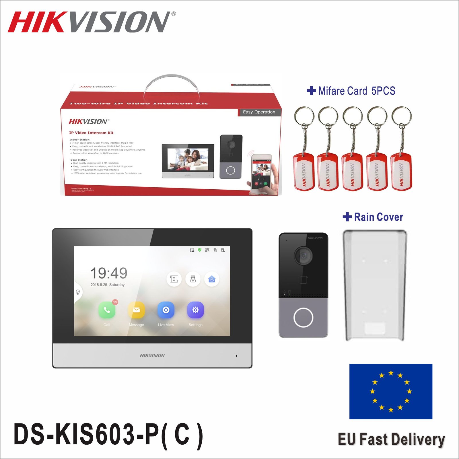 Vaizdo Telefonspyn Hikvision Ds Kis P B Juoda Pilka Viskas Darbo