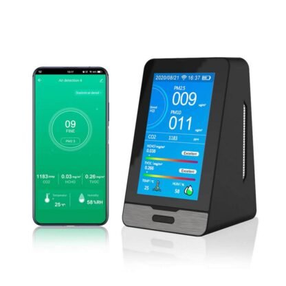 Oro kokybės monitorius CO2 PM2.5 HCHO TVOC su Wifi