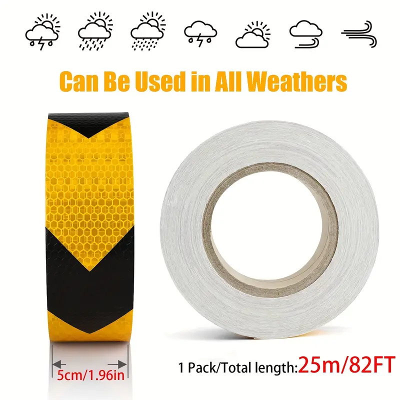 5cm×25 metrų įspėjamoji atspindinti juosta - Image 6