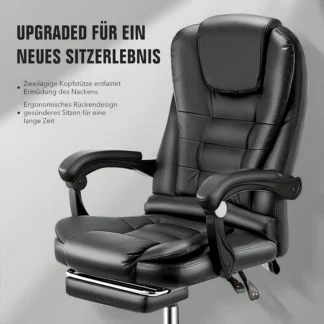 Biuro kėdė su pakoju iš PU odos