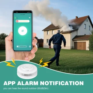 Dūmų detektorius su WiFi S100B-CR-W (Tuya / Smart Life)